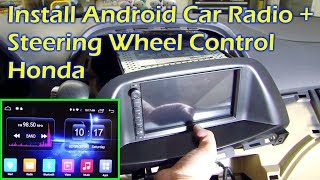 Install Android Car Radio amp Steering Wheel Control In Honda Odyssey 08  Ownice C500 [upl. by Vashti]