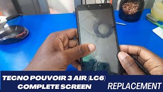 Tecno Pouvoir 3 Air Lc6 Complete screen replacement Step by step guide [upl. by Irrol]