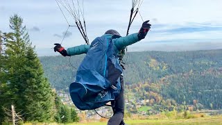 Gleitschirmfliegen in Bad Wildbad Oktober 2024 Enztalflieger [upl. by Kanor]