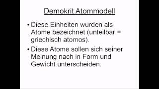 Demokrit Atommodell [upl. by Yks477]