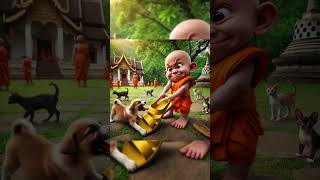 The little monk and his flock for fun funny shorts cute [upl. by Bourne529]