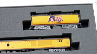 Kato USA N scale FEF3 Water Tender and Excursion Train Set Unboxing [upl. by Ophelie]