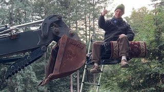 Backhoe Hack Man Lift [upl. by Ardnazxela]