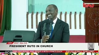 President Ruto attends a church service in Nairobi [upl. by Euqnomod817]