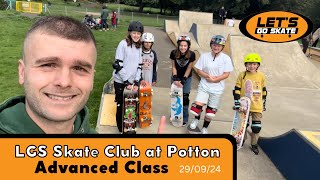 LGS Skate Club at Potton Advanced Class  290924 [upl. by Nahem]