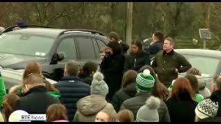 RTE NEWS  FUNERAL OF SAOIRSE RUANE IN KILTULLAGH COUNTY GALWAY IRELAND [upl. by Rhynd]