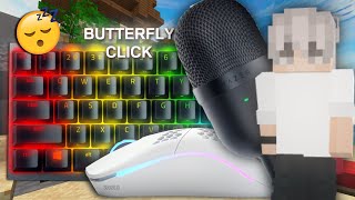 Butterfly Clicking Bedwars Keyboard  Mouse Sounds ASMR l Hypixel [upl. by Ym398]