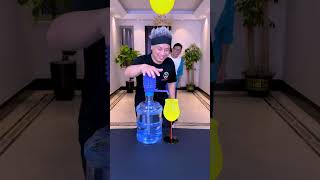 Pour Water Challenge Your Heart Beats Faster Throughout The ProcessFunnyfamily Partygames Funny [upl. by Icken]