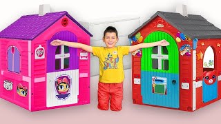 Max play with funny Playhouses toys  from Smile Toy Review [upl. by Ahseek50]