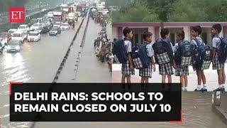 Delhi govt directs closure of schools on Monday in view of incessant rainfall [upl. by Nnylav]