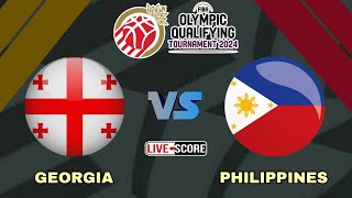 Philippines vs Georgia  FIBA Olympic Qualifying Tournament Mens Basketball Live Scoreboard [upl. by Tannenbaum]