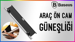 Baseus Auto Close Araç Ön Cam Güneşlik Otomatik Geri Çekilebilir 64CM [upl. by Asena814]