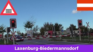 Železniční přejezdBahnübergang LaxenburgBiedermannsdorf A  28102023 [upl. by Nahc]