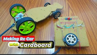 How to make a simple remote control Cardboard Rc Car at Home  Easy to Make Cardboard Rc Car [upl. by Husain413]