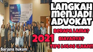 CARA MENJADI PENGACARA  langkahlangkah syaratsyarat  pengalaman pribadi 2021 [upl. by Nahn]