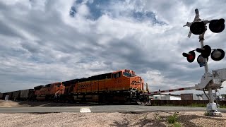 BNSF 6153 leads a southbound coal train through Louviers 71924 [upl. by Naujud]