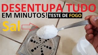 Como desentupir pias e ralos com SAL DE Cozinha  Cantinho de casa [upl. by Russi]