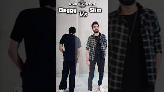 Baggy Vs Slim 🤔mens fashion outfitbattle mensfashion fashionstyle baggyvsslim [upl. by Daraj582]