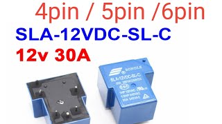 How to check SLA12VDCSLA Relay 4pin5pin6pin [upl. by Plath]