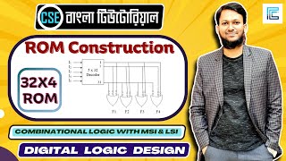 32X4 ROM Construction  Internal Structure of 32X4 ROM Bangla  Digital Logic Design [upl. by Wachtel175]