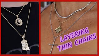 THIN chain layering 1MM12MM Franco vs Jacoje Link review [upl. by Ivy]