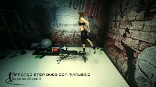 Affondi step over con manubrio modificato  Terry Fitness [upl. by Hoagland99]