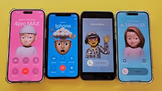 Incoming Call iPhone Collection 14MaX vs 15max vs iPhone 11 vs 8plus Black FaceTime Caller [upl. by Aubine]