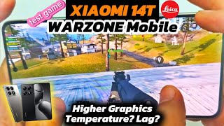 XIAOMI 14T Test Game COD WARZONE Mobile Higher Graphics Temperature Lag  Full Handcam [upl. by Atyekram]