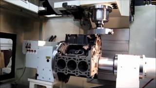 Rottler F69ATC CNC Machining Center Probing Boring amp Surfacing V6 Engine Blockwmv [upl. by Nolrah]