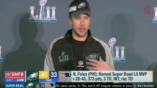 Super Bowl MVP Nick Foles Shares Awesome Advice About Failure In Life [upl. by Melena182]