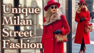 Unique Italian Street Style Beautiful People Show Stunning Winter Outfits in Milan [upl. by Matuag]