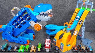 1 Hour Hot Wheels Collection Unboxing Review ASMR 🔥 Hot Wheels Ultimate TRex Transporter Playset [upl. by Scarito]