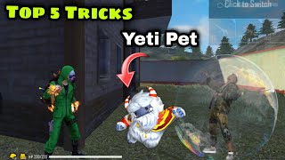 new pet ability in free fire  yeti in free fire  tips and tricks [upl. by Elrae]