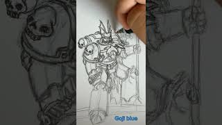 Drawing space marines until space marine 2 comes out pt 31 [upl. by Zacarias]