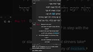 Blessed in the Right Company A Hebrew Exploration of Psalm 11 [upl. by Alyda173]