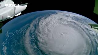 Hurricane Milton filmed live from our 4K cameras on the International Space Station [upl. by Laverna268]