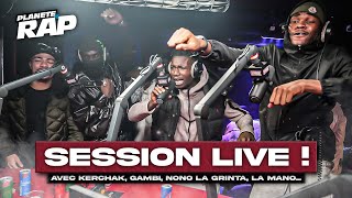 SESSION FREESTYLE avec Kerchak Gambi Nono La Grinta La Mano Frenetik amp Tiito  PlanèteRap [upl. by Oicinoid748]