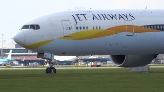 Close Up Big Aircraft Taking Off Schiphol Airport [upl. by Cagle]