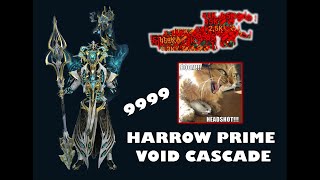 Boom Headshot  Harrow Prime lvl9999 Void Cascade Build  Warframe [upl. by Oiralednac]