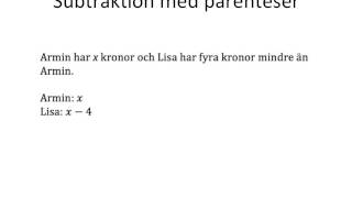 Addition och subtraktion med parenteser [upl. by Gayler877]