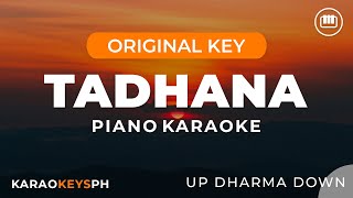 Tadhana  Up Dharma Down Piano Karaoke [upl. by Valerio445]