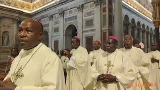 KENYAN BISHOPS PROCESSION IN ROME DURING AD LIMINA AT ST PETERS BASILICA [upl. by Salba381]