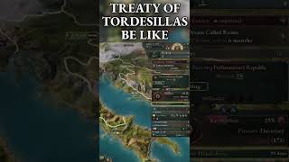 Treaty of Tordesillas be like  Victoria 3 MP [upl. by Wernda935]