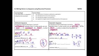 Lesson 52  Arithmetic amp Geometric Sequences [upl. by Akeim]