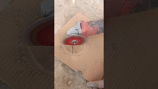 Round tile cutting idea floortiles tileworks construction shorts [upl. by Aima493]