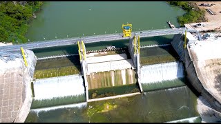 Collapsed Lake Dunlap Dam rebuilt for increased stability and maintenance access [upl. by Llebanna]