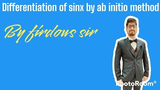 differentiation of sinx by ab initio method [upl. by Svend]