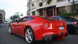 AWESOME Ferrari F12 Berlinetta INVASION in Monaco SIGHTS and Sounds 1080p Full HD [upl. by Garin]