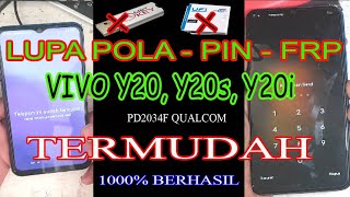 Termudah lupa pola lupa pin vivo y20 y20i y20s pd2034f qualcom tanpa mrt crack ufi box 100 berhasil [upl. by Bates309]