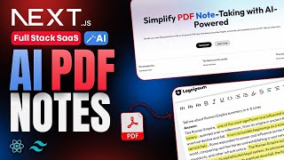 Full Stack NextJs Course  AI Note Taking App Using React Tailwind css  SaaS App [upl. by Boggers862]